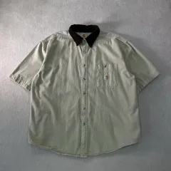 105 カーハート 90s コーデュロイ 半袖 シャツ