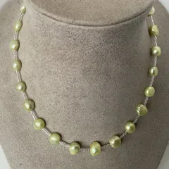 淡水本真珠★ビーズ入り★パールネックレス★ハンドメイド★ファッション★デザイン★ネックレス