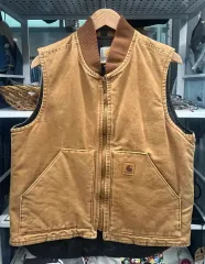 10s Carhartt カーハート ブラウン キルティング ベスト ジャケット