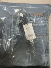 (42)H&M x グレン・マーティンス サイドスリット ワイドデニム ブルー