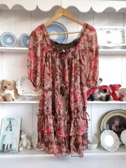 リズリサ(Liz Lisa) ヴィンテージ ベイズリー シフォン ONE PIECE