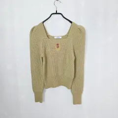 EGOIST エゴイスト スクエアネック クラウン 刺繍 ニット