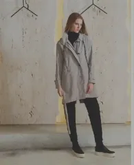 エティケイ フード ロング サファリ アウター