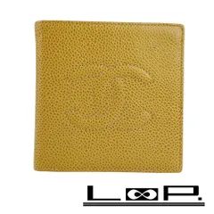 シャネル ■中古■ 二つ折り 財布 ウォレット キャビアスキン キャメル 【368134】5
