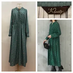 URBAN RESEARCH ROSSO ドットフラワーVネックワンピース サイズFree