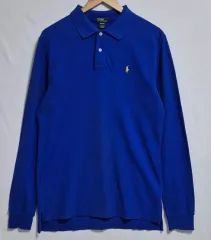 実寸 M ） POLO RALPH LAUREN(ポロラルフローレン) 青 PK 長袖 ロングスリーブ 長袖Tシャツ