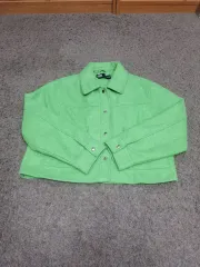 ザラ グリーン クロップド ショート ジャケット XXL
