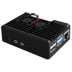 【在庫処分】GeeekPi RaspberryPi 4アーマーケース（デュアルファン付き）Raspberry Pi 4パッシブアルミニウム合金ケース（冷却ファン付き）Raspberry Pi 4 Model B 8gb/ 4gb / 2gbに適していますのサムネイル