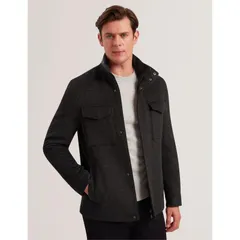 テッドベーカー メンズ アウター ジャケット・ブルゾン スタンドネック Ted Baker Ted Funnel Neck Jkt Sn54 Charcoal チャコールのサムネイル