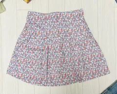 新品 ライトパープル フラワー スカート