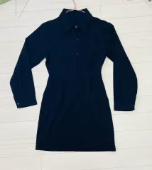新品 ネイビー シャツ ワンピース