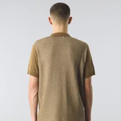 プレティグリーン メンズ トップス ポロシャツ 半袖 ニット Pretty Green Mens Roxy Knitted ShortSleeve Polo Shirt Brown ブラウンのサムネイル