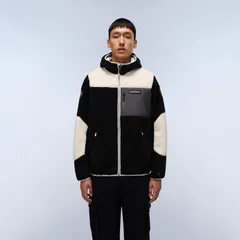 ナパピリ メンズ アウター パーカー・スウェット フリース Napapijri Napa Yupik Full Zip Fleece Hoodie Mens BlackBeige ブラック