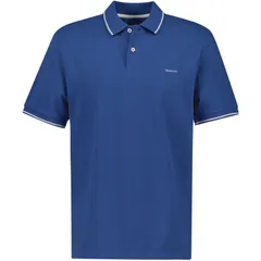 ガント メンズ トップス ポロシャツ Gant TIPPING SS PIQUE POLO WHITE S Vintage Blue ブルーのサムネイル