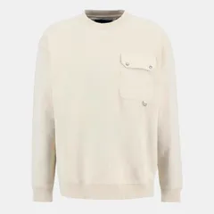 バブアー メンズ アウター パーカー・スウェット シャツ Barbour Leazes Crew Sweatshirt Ecru BE11 エクリュのサムネイル