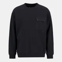 バブアー メンズ アウター パーカー・スウェット シャツ Barbour Leazes Crew Sweatshirt Black BK11 ブラックのサムネイル