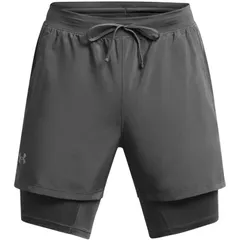 アンダーアーマー メンズ ボトムス ハーフパンツ・ショーツ Under Armour Launch SW 7 2N1 Short Mens Pitch Grey グレー