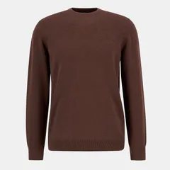 バブアー メンズ アウター ニット・セーター コットン Barbour Mens Crewneck Cotton Jumper Umber BR38のサムネイル