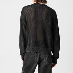 リプレゼント メンズ アウター ニット・セーター Represent Mens Open Gauge Knit Jumper Jet Black ブラック