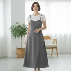 an another angelus フレアワンピース レース切替 大人可愛い ゆったり 人気