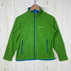 ✉️Kid's 130 グリーン系 Montbell ( モンベル ) シャミース ジャケット Chameece Jacket ポリエステル ウェア トップス アウター ジャケット フリース z00056657  フリース アウター ジャケット