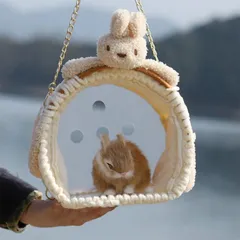 小動物ケージ 小動物ケース 小動物 キャリー バッグ ハムスター ハリネズミ ウサギ フクロモモンガ シマリス 文鳥 モルモット 2WAY 手持ち 斜め掛け 肩掛け かわいい おしゃれ Sのサムネイル