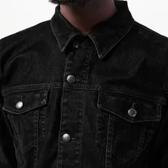 セブンフォーオールマンカインド メンズ アウター ジャケット・ブルゾン デニム 7 For All Mankind Mens Perfect Denim Jacket Lava Black ブラック