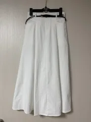 白 ロング スカート 新品 (ベルトセット)