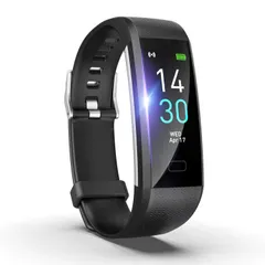 【在庫セール】SLuB スマートウォッチ【2025進化モデル】IP68防水 防塵 心拍計 歩数計 消費カロリー 睡眠検測 運動記録 カラースクリーン アプリ通知 アラーム 座りがち注意 多機能スマートブレスレット 腕時計 iphone&Android対応(ブラ