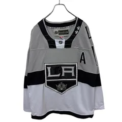 【Reebok】 NHL Los Angeles Kings Hockey Shirts カナダ製 ロサンゼルスキングス ゲームシャツ S-4719