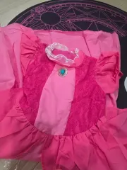 成人・キッズセット／スーパーマリオ ピーチ プリンセス コスチューム ハロウィーン クラスTシャツ コスプレ 衣装