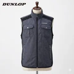 DUNLOP COLLECTION ダンロップ コレクション 多機能ベスト メッシュライニング Lサイズ ネイビー チェック アウトドア フィッシング 釣り ウォーキング ゴルフ メンズ トップス #K027-105のサムネイル