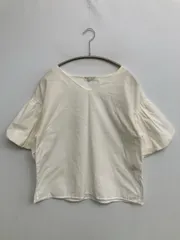 earth music&ecology アースミュージックアンドエコロジー シャツ/ブラウス F ホワイト コットン 無地 半袖 ショート丈 ノーカラー