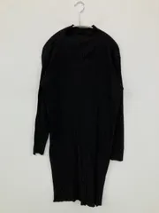 カーディガン/ボレロ L ブラック 無地 ロング丈 長袖