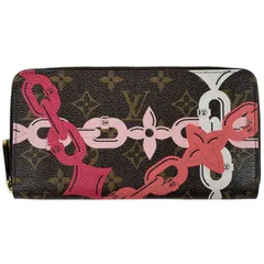 ルイ・ヴィトン Louis Vuitton ジッピーウォレット ラウンドファスナー チェーンプリント モノグラムベイ 長財布 モノグラム ブラウン M41905 レディース 【中古】