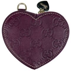 新品未使用 GUCCI グッチ コインケース GG シマ ハート レザー 箱付