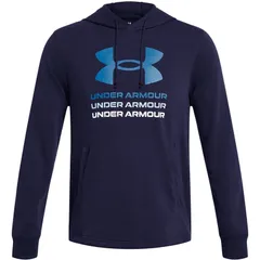 アンダーアーマー メンズ アウター パーカー・スウェット パイル グラフィック Under Armour Rival Terry Graphic Hood Blue ブルー
