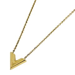 ルイ・ヴィトン Louis Vuitton エセンシャル V ネックレス GP ゴールド レディース 【中古】