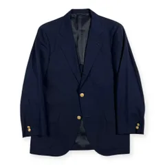 80s NEWYORKER ニューヨーカー 金ボタン サマー 段返り3B ブレザー 92A5 /ネイビー/紺ブレ/背抜き/ビンテージ
