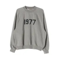 (新品)エッセンシャルズ グレー 1977 オーバーサイズ 起毛 スウェットシャツ S