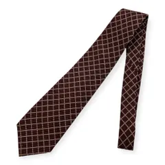 J.PRESS ジェイプレス 斜めチェック ネクタイ /ダークブラウン/コットン×ウール×シルク