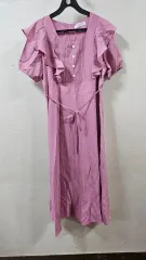 ピンク フリル ロング ONE PIECE