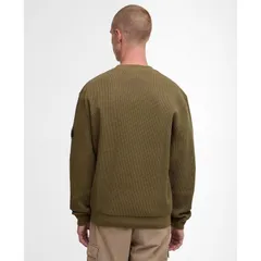 バブアー メンズ アウター パーカー・スウェット シャツ Barbour International Mens Curve Crew Sweatshirt Olive OL99 オリーブのサムネイル