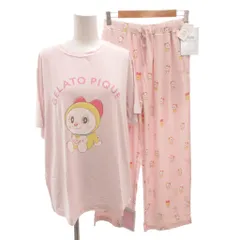ジェラートピケ gelato pique タグ付き 25AW ドラえもん セットアップ ドラミちゃん ワンポイントTシャツ ルームウェア 総柄 イージー F ピンク /FF