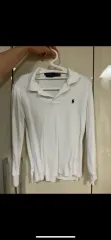 ポロラルフローレン 長袖 ポロTシャツ 白