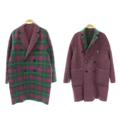 マックス&コー MAX&CO. リカルド リバーシブルウールコート チェック 36 グリーン ピンク /HK ■OS ■SHのサムネイル