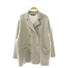 23区 オンワード樫山 25AW カシミヤブレンド ニット ジャケット ダブル 46 グレー /HK ■OS