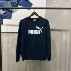 (100) PUMA プーマ カジュアル ビックロゴ 起毛 スウェット 長袖 Tシャツ