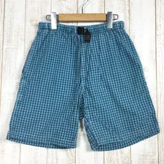 ✉️Men's XS ブルー系 Gramicci ( グラミチ ) クロスロード Crossroad シアサッカー コットン クライミング パンツ ショーツ 生産終了モデル 入手困難 International Men's  コットン ショー