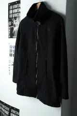 THE NORTH FACE ザノースフェイス ジップアップ ウィンドブレーカー アウター ジャケット フリース ブラック ロング -1572F